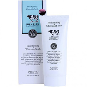 Scentio Milk plus bright and white Skin refining & Whitening scrub 100 gr. Thailand